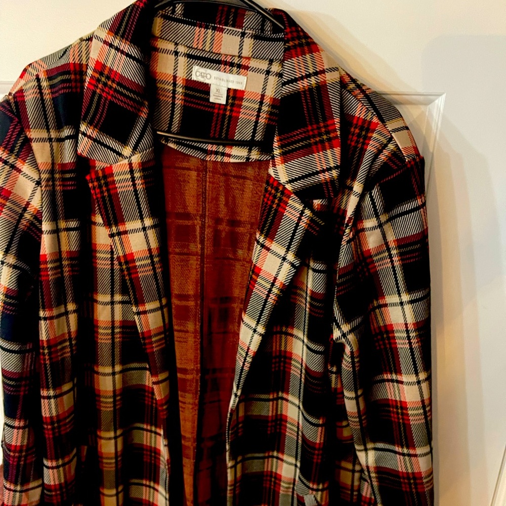 Blazer red & beige